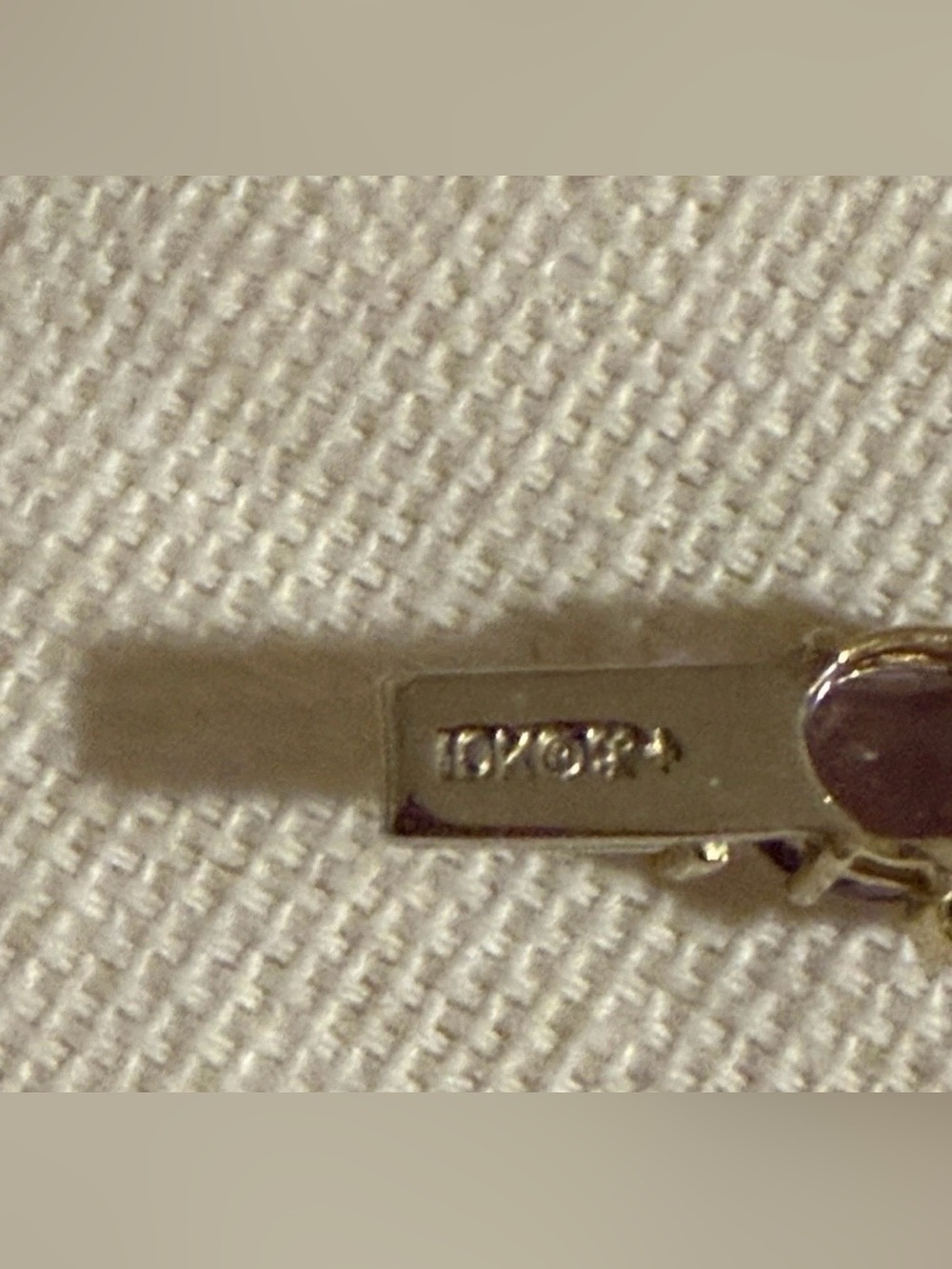 Genuine Amethyst 18 Stone 10kt YG Bracelet 7.5" W/Box Clasp Safety Latch - Picture 4 of 12
